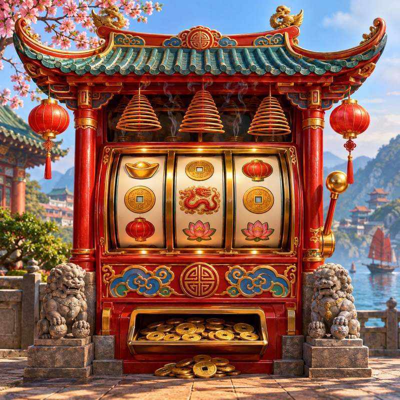 Ilustrasi permainan slot yang sedang ramai dimainkan